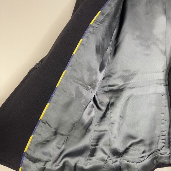 VTG J. Crew Women Wool Black Blazer Size XS? Jewel Button Fully Lined Office - Picture 7 of 10